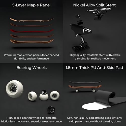 Image of CLA6 29mm Fingerboard | Bearing Wheels | 5 Ply Maple Deck | Foam Grip Tape | Complimentary Tool and eBook |