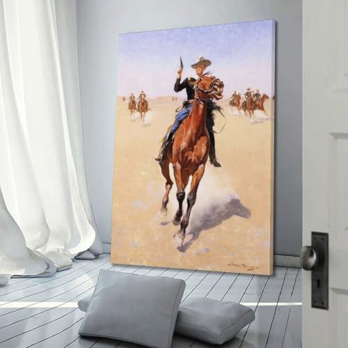 Affiche The Cowboy Frederic Remington pour salon chaleureux - 3