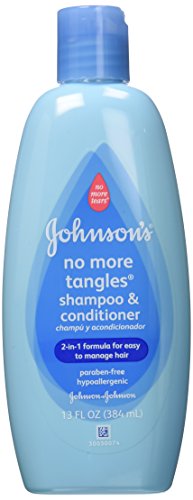 Johnson's Baby No More Tangles Shampoo & Conditioner, Thick/Curly Hair, 13 Ounce (Pack of 2)