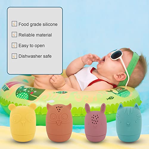 4 Pezzi Giocattoli da Bagno in Silicone