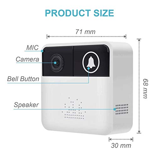 Timbre de Video inalámbrico Cámara de Seguridad para el hogar Audio bidireccional Completo, detección de Movimiento, Asistente de Soporte