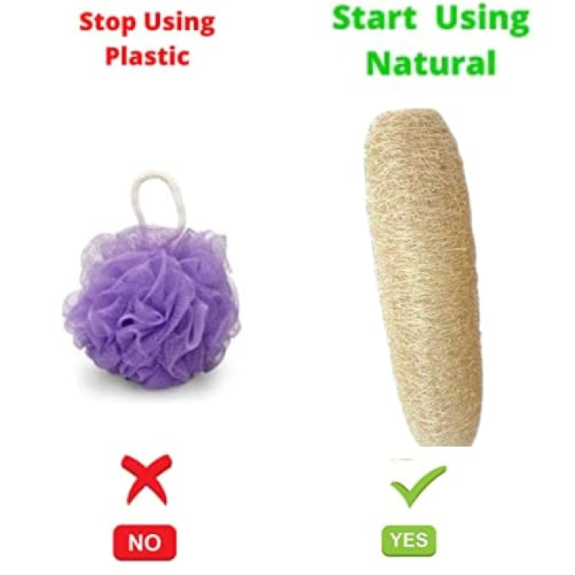 Organic Ridge Gourd Fiber Loofah Sponge Bathing Scrubber, 5 Pieces