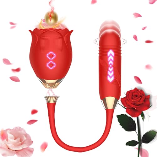 Roses Toy 2025 Newly Clitioral Sucker Powerful Womens Viboators Quiet Rose Viboatorr Waterproof Flower Vibration The Rose Adult Toy for Women 10 Speeds Couple Games Adult Bedroom WT28