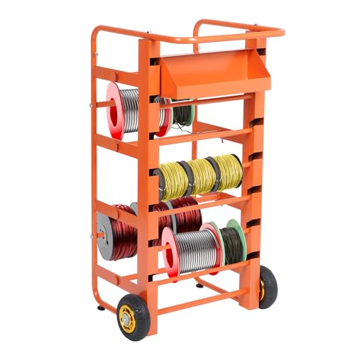 Wire Spool Rack Cable Caddy,Portable Wire Rack Dispenser with