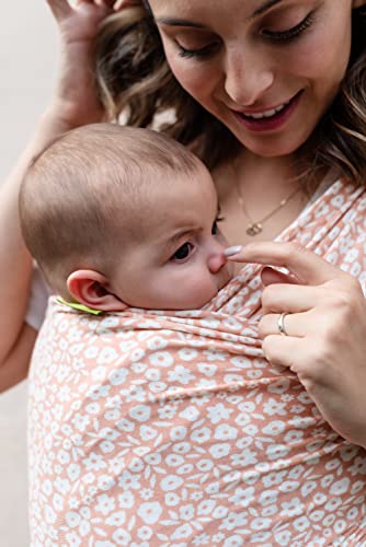 Image of Boba Baby Wrap Carrier - Original Baby Sling Carrier for Newborns (7-35 lbs), Soft, Secure, Hands-Free & Ergonomic, Ideal for Comfortable Bonding, New Parents (Serenity Blush Meadow)