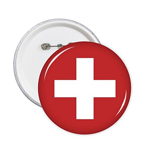 Badge Suisse rond contre la monotonie des sacs et vestes M