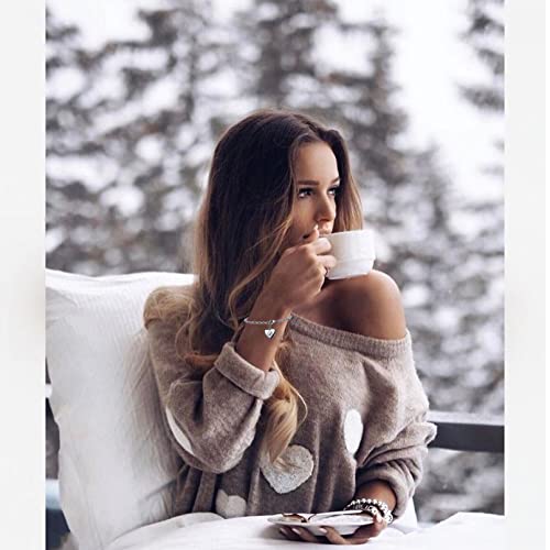 Chili Jewelry Women Girls Initial A Charm Bracelets Stainless Steel Heart 26 Letters Alphabet Link Bracelet For Mens Birthday Gifts #TOP3