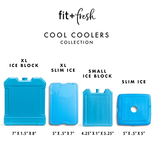 Fit & Fresh Resfriadores legais da + Bloco de gelo para freezer GG, grande e poderoso pacote de gelo