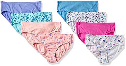 Hanes girls Ultimate 8-pack Organic Cotton Brief Briefs (pack of 8)