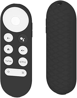 Silicone Case for Google TV 4K 2020 Voice Remote,Chromecast 2022HD Remote Protective Cover Case,Skin Friendly,Anti Slip and Shockproof. (Black)