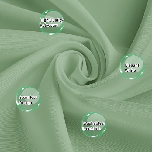 Lumaycens 2 Pack Sage Green Tablecloth 60x102Inch Table Cloths Rectangle Green Polyester Farbic Tablecloths For 6 Foot Tables Washable Sage Table Cloth Rectangular for Wedding Party Banquet - Image 3