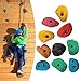 Yiju 10Pcs Rock Climbing Holds Wall Holds Play Portable Climbing Rock Wall Grips for Outdoor Playground Course Training Tree House, withoutBackNailScrew
