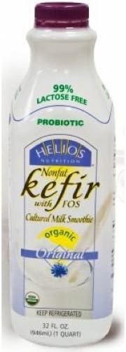 Helios Nutrition Organic Non Fat Original Kefir, 32 Fluid Ounce - 8 per case