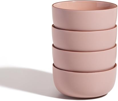 Our Place Soup Bowls - Set of Four 6 Handcrafted Ceramic Bowls | Versatile for Soups, Oats, Desserts | Chip-Resistant, Restaurant-Grade | Stackable & Space-Saving | Spice