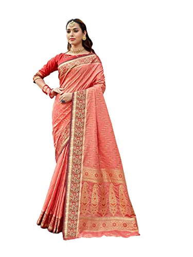 Sari en soie pour femme 8732 rose traditionnel - Fini les tissus rigides qui glissent