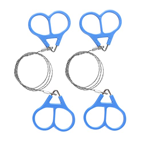 ARTSEWPLY 2pcs Stainless Steel Wire Saws for Emergency Survival Portable Manual Fretsaw for Camping Hiking and Outdoor Adventures Comfortable Grip Cuts Trees and More