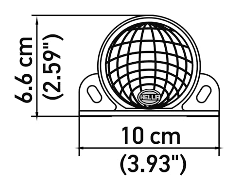 Alarma de Retroceso Hella BX 110 DB 9V/48V con Placa de Tierra miniatura 7