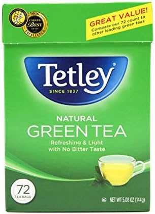 Natural Green Tea, 72 Count, Hot or Iced, Light, Refreshing Green Tea