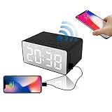 ★ El reloj de alarma es fuertemente compatibles para las marcas actualmente primarios de los teléfonos inteligentes, tablet PC, ordenadores portátiles, etc. El despertador digital inteligente hará que usted se despierta por la mañana y dormir por la noche.Los relojes de alarma dual se puede configurar y utilizar de forma independiente.Se despidió de la alarma del reloj tradicional.