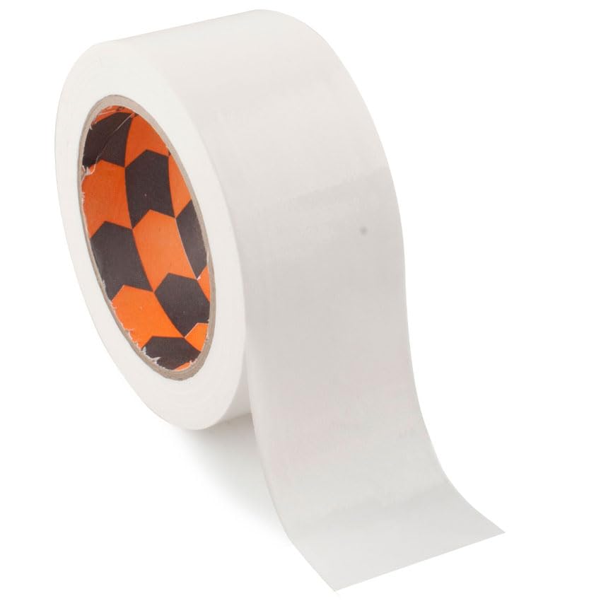 PRENDELUZ Cinta Americana 25m x 50mm blanca, resistente y adhesiva, ideal para reparaciones, manualidades y usos generales.