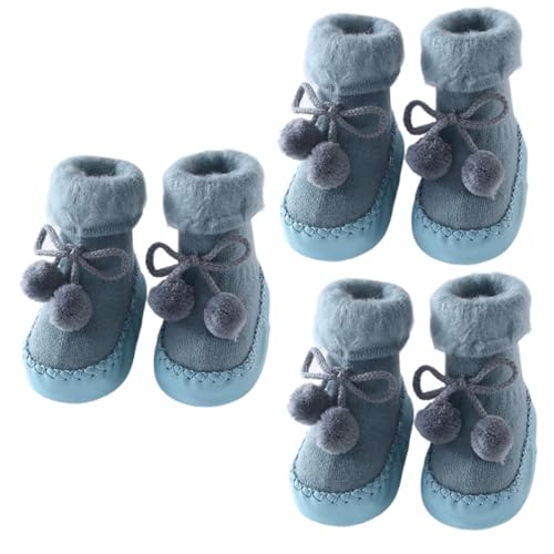 LIFKOME 3pcs Slippers Socks for Toddlers Long Socks Soft Comfortable s Months Winter Warm Gear - Main Image