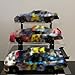 liwupro 3 Tier Car Model Display Stand, Angled Racing Car Display Case for 1/24 Scale Diecast Models, Tabletop Organiser for 3 Models, Ideal Gift for 1:24 Car Model Collector