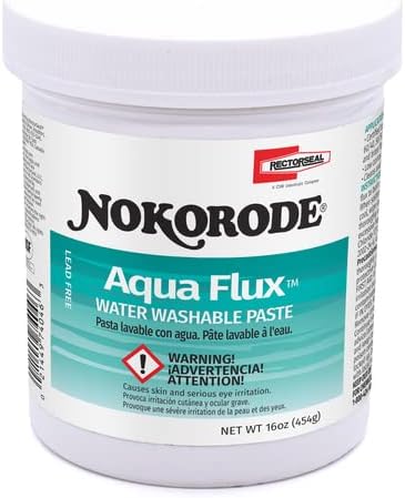 Rectorseal Nokorode 74046 Aqua Flux Paste, Easy Application, Water Flushable, 16 oz.