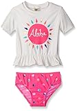 Osh Kosh Little Girls' Aloha Peplum Short Sleeve Rash Guard Set