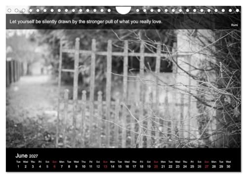 Through the Gate with Rumi (Wall Calendar 2027 DIN A4 landscape), CALVENDO 12 Month Wall Calendar: Black & white gates in Ireland's South East with Rumi wisdom sayings. – vue 9