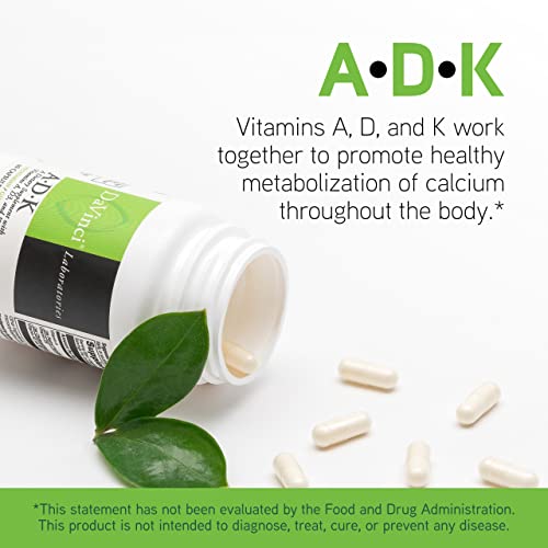 Davinci Labs Adk - Dietary Supplement To Support Bone Structure, Heart Health And Immune Function - With Vitamin A, Vitamin D3 5,000 Iu And Vitamin K2 - Gluten-Free - 60 Vegetarian Capsules #TOP2