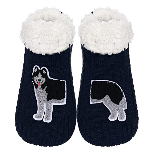 Image of ZYZX Cute Dog Slipper Socks for Women with Grips,Fuzzy Socks Indoor