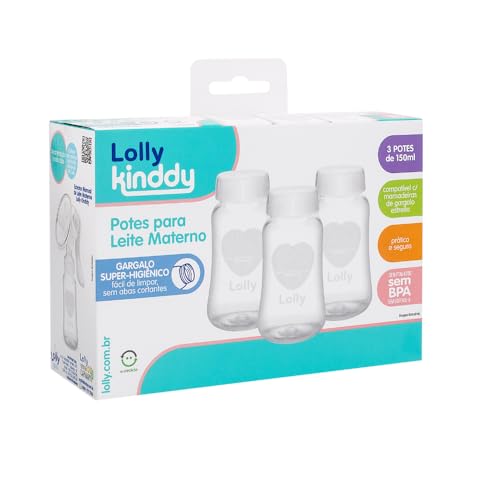 Lolly Kit 3 Potes Para Leite Materno Transparente