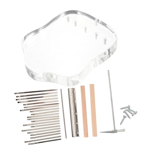 Parliky 1set Key Kalimba Assembly Kit Tuning Hammer Unique Thumb Piano Parts for Beginners and Music Enthusiasts