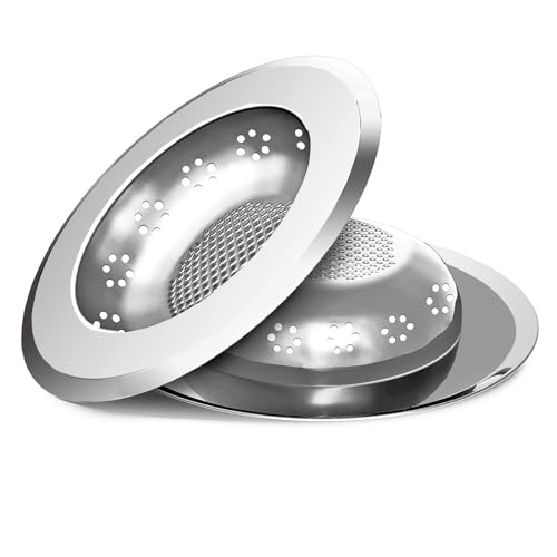 Kitchen Drain Strainer,2 Pack Stainless Steel Sink Strainer,4.5' Diameter Top / 3' Diameter Basket