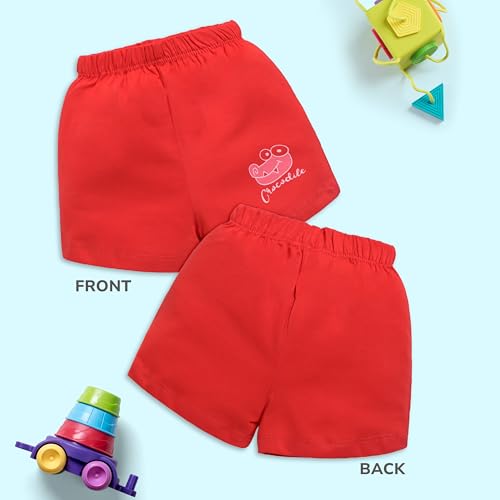 Image of LuvLap Baby Boys & Girls Regular Fit 100% Cotton Shorts Pack of 6