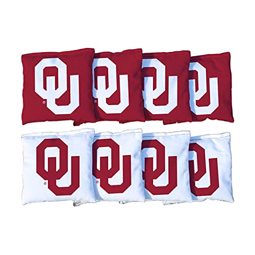 Victory Tailgate NCAA Collegiate Regulation Cornhole Game Bag Set (8 Bags Included, Corn-Filled) - Oklahoma Sooners