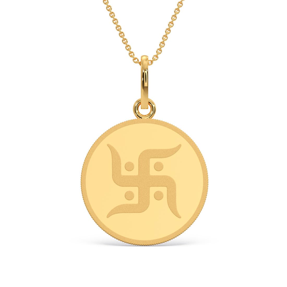 24K (999) Purity Swastik Gold Coin Pendant 4 Gms