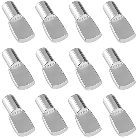 1/4 Inch Shelf Pegs,Spoon Shape Support Pins for Shelves Cabinets Furniture Nickel Plated-40Pcs Cover