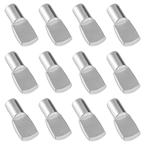 6.2mm(1/4 Inch) Shelf Pegs Spoon Shape Support Pins for Shelves Cabinets Furniture Nickel Plated-40Pcs