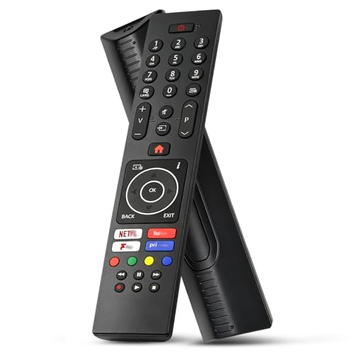 Bush TV Remote Control Replacement for Bush Smart TV Compatible with Finlux Celcus Polaroid Luxor Digihome Logik TVs - Universal Remote with Netflix YouTube Freeview Buttons No Setup Required