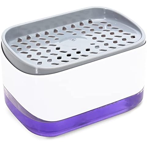 Soap Dispenser for Kitchen,Sponge Holder Innovative Soap Dispenser,Premium Quality Dish Soap Dispenser Soap Pump Dispenser - Instant Refill, Durable (#2) Cover