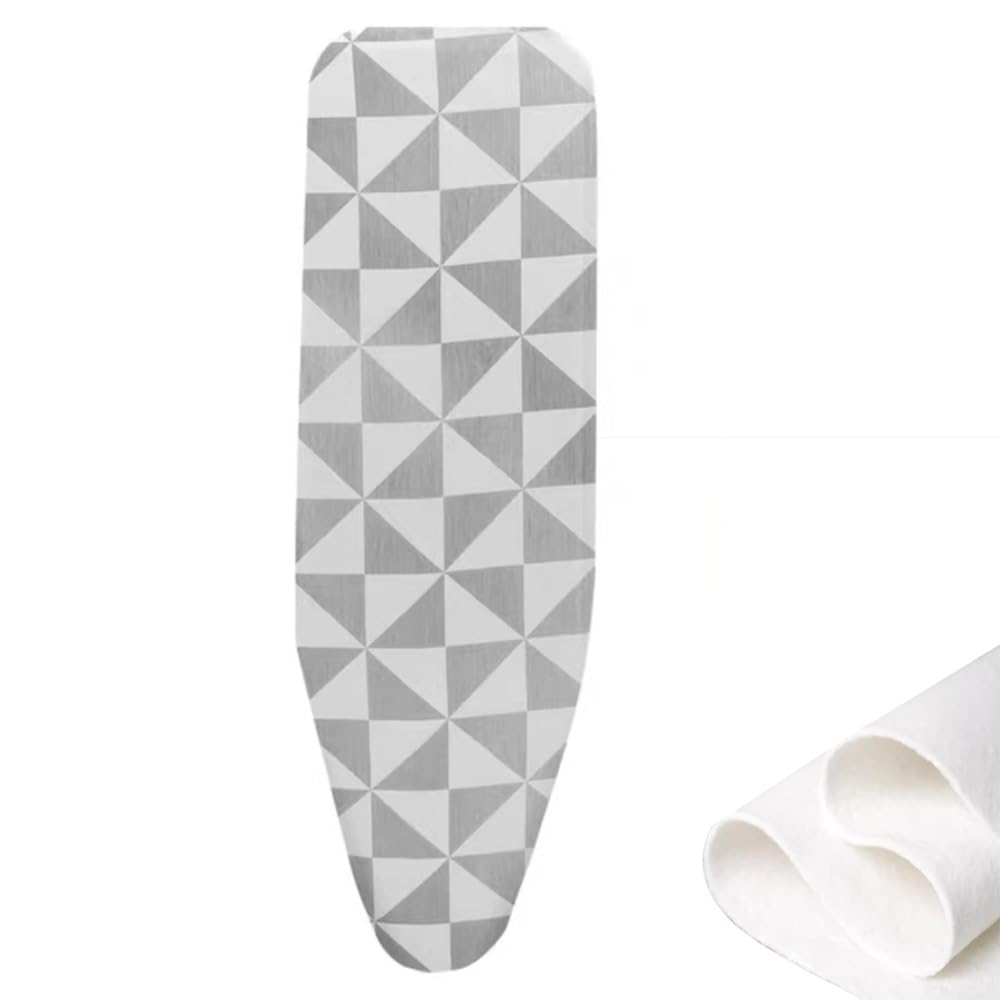 Almohadilla for Tabla de Planchar Resistente de 30 x 91 x 122 cm, con Acolchado de 2 Capas y elástico Ajustable. ,Fundas para Tablas de Planchar(Silver,15 X 48 Inch ( 40 X 120 Cm))