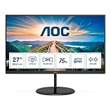 AOC V4 U27V4EA computer monitor 68.6 cm (27) 3840 x 2160 pixels 4K Ultra HD LED Black