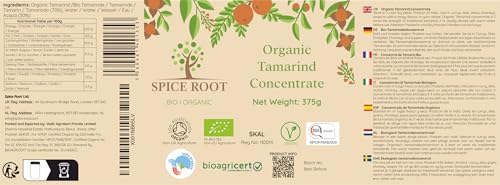 Foto von Bio Tamarinden Konzentrat 375g (Tamarinden) - Zertifizierte Bio, Premium Qualität | Vegan | Keine Zusätze | Überlegener Geschmack