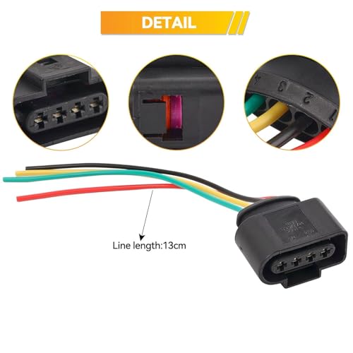 Arnés de bobina de encendido 1J0973724 para VW Eos 2007-2011 con conectores impermeables de 4 cables 6