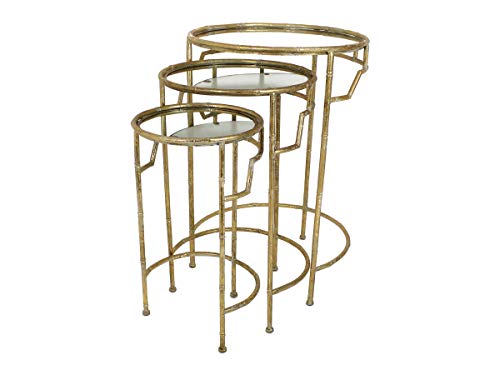 Beistelltisch - 3er set - Metall - Gold - Couchtisch