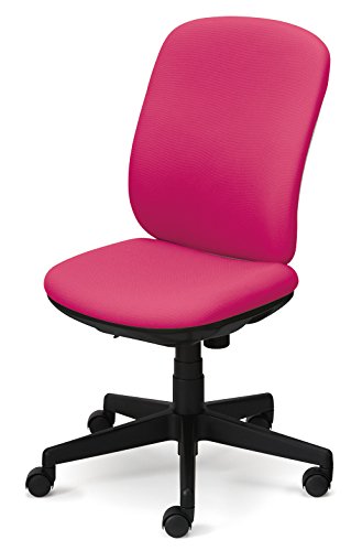 プラス オフィスチェア Presea ハイバック ブラックシェル 肘なし ピンク KC-K63SL 697853