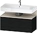 Produktbild Duravit Qatego Waschtischunterbau, 1 Auszug und 1 Schublade, 990x470x590mm, Nische Taupe Supermatt, QA4395083, Farbe: Eiche Schwarz/mit Nischenbeleuchtung