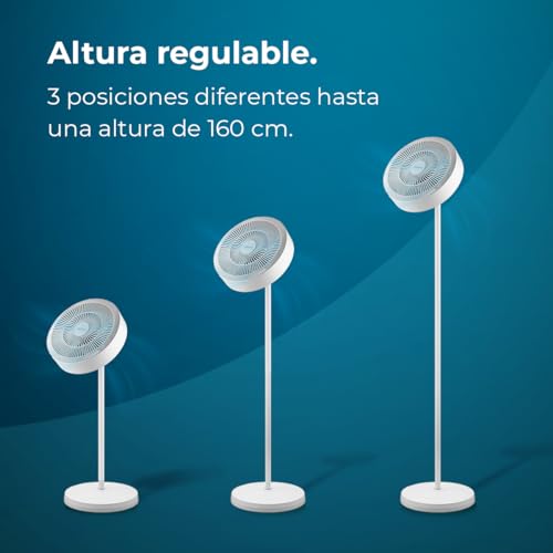 Miniatura 9 de Cecotec Ventilador De Pie Con Aro De Luz Led Y Mando A Distancia Energysilence Fanlamp. 36w, Motor Dc, Salida De Aire Reversible, 3 Tonos De Luz, Control Táctil, Temporizador 8h, 3 Alturas