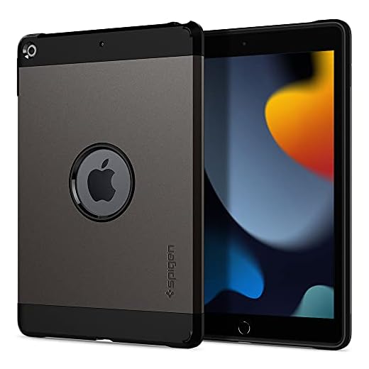 Spigen Tough Armor designad för iPad 10.2-fodral, iPad 8th Generation-fodral (2020) / iPad 7th Generation-fodral (2019) - Gunmetal
